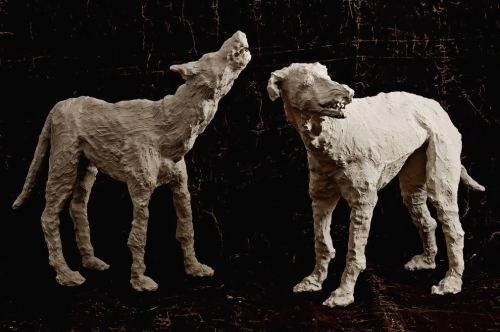 sculptures chiens